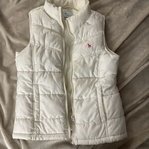 Old Navy White Puffer Vest